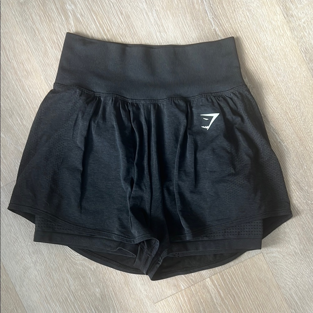 Gymshark Black Athletic Shorts Lightweight Moisture-Wicking